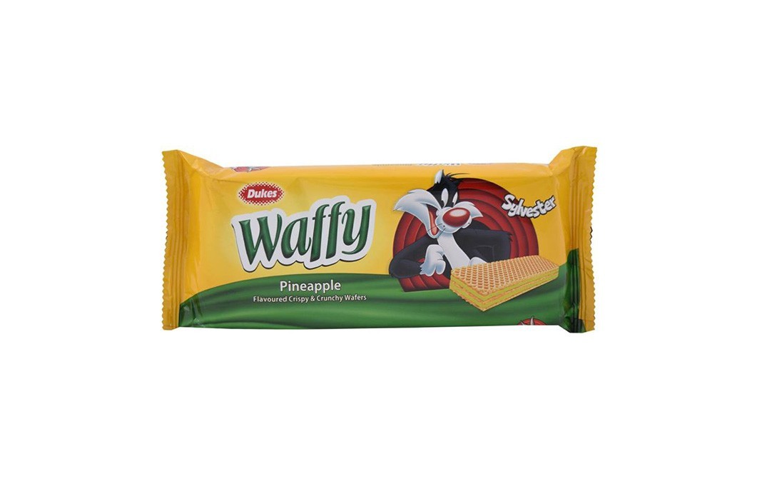 Dukes Waffy Pineapple Flavoured Crispy & Crunchy Wafers   Pack  75 grams